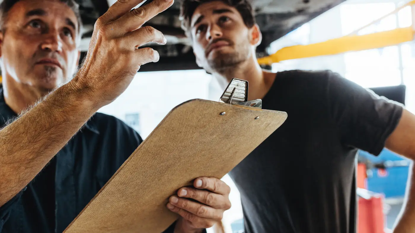 Two Contractors Inspecting
